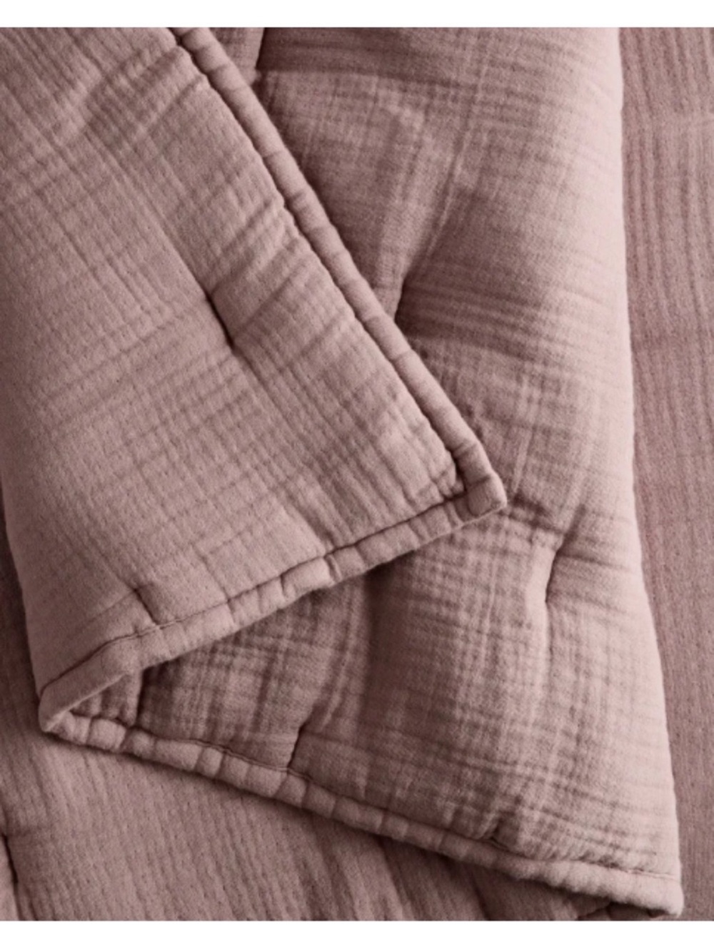 NWT QUINCE Airy Gauze Dream Quilt Set Organic Fig Purple King / Cal King - Picture 11 of 13
